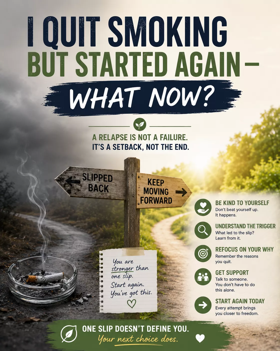 I quit smoking but started again